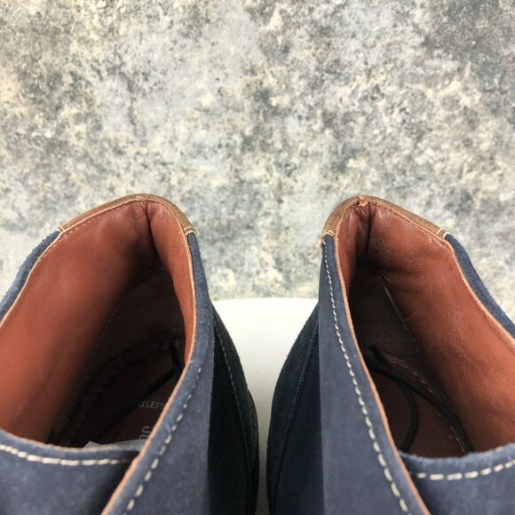 Johnston & Murphy Men's Size 10M Copeland Chukka Navy Blue Suede Ankle Boots - Picture 4 of 16